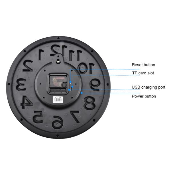 HNSAT ESP-RPA Micro câmera digital 32Gb oculta em relógio de parede - foto 4