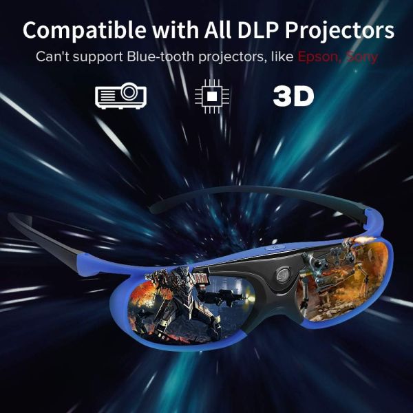 BOBLOV DLP-BLUE Óculos 3D para utilização com projetores 3D  - foto 2