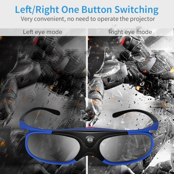 BOBLOV DLP-BLUE Óculos 3D para utilização com projetores 3D  - foto 4