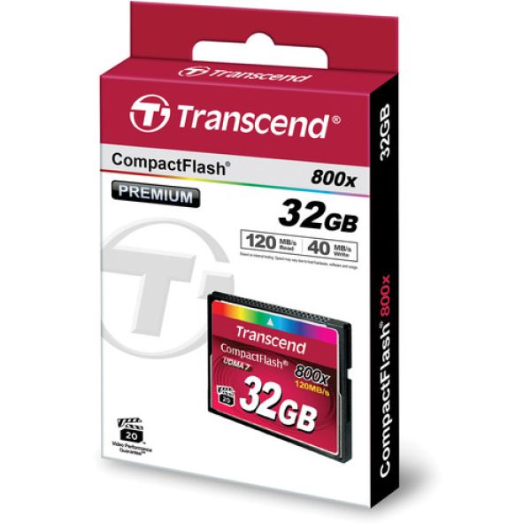 TRANSCEND CF 800X 32GB Cartão compactflash UDMA7 120Mb/s - foto 2