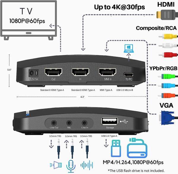 CLONER ALLIANCE BOX PRO Gravador digital de áudio e vídeo sem PC VGA/USB/HDMI - foto 4