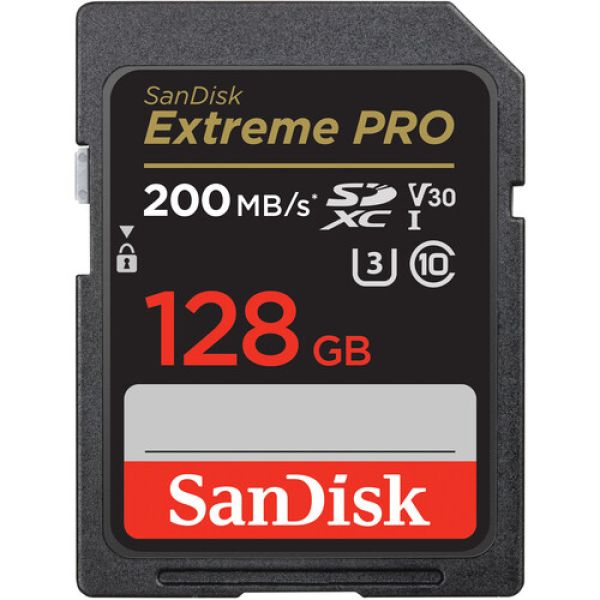 SANDISK SDHC 200M 128GB Cartão de memó SDHC C10 200Mb/s ExtremPro 4K - foto 1