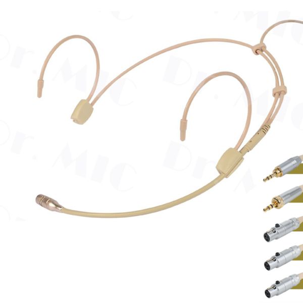 LUPI HSC-AKG Microfone headset com cabo 3pin bege para AKG - foto 2