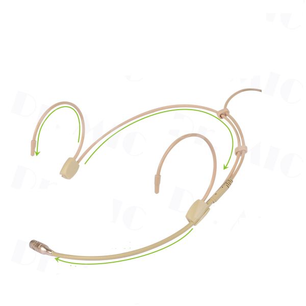 LUPI HSC-AKG Microfone headset com cabo 3pin bege para AKG - foto 4