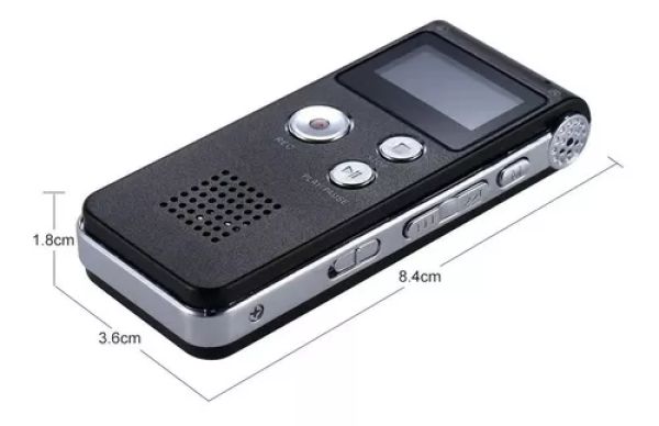 EVISTR L169 Gravador de voz digital com 8Gb USB e MP3 preto - foto 2