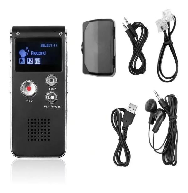 EVISTR L169 Gravador de voz digital com 8Gb USB e MP3 preto - foto 6