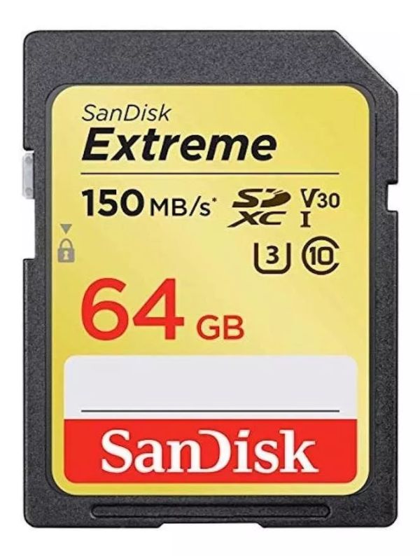 SANDISK SDHC 150M 64GB Cartão de memória SDHC C10 150Mb/s Extreme 4k