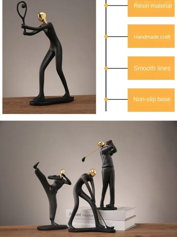 PUMPKIN HOME TEND Escultura de resina esporte decoração casa e escritório  - foto 6