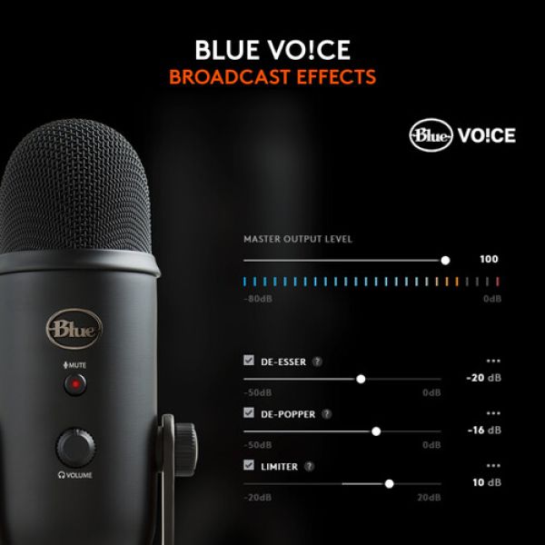 BLUE YETI  Microfone de mesa com cabo USB para podcast - foto 4
