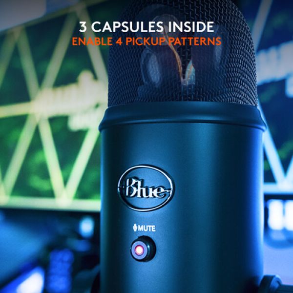 BLUE YETI  Microfone de mesa com cabo USB para podcast - foto 5
