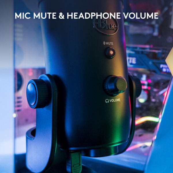 BLUE YETI  Microfone de mesa com cabo USB para podcast - foto 8