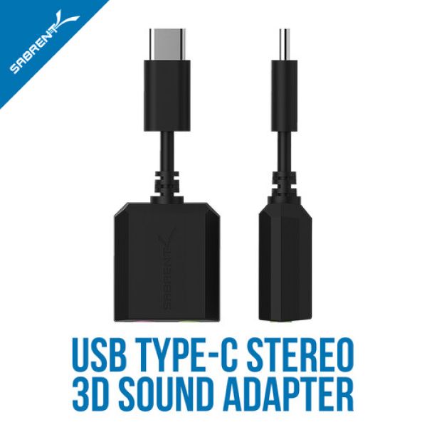 SABRENT AU-MMSC Plug adaptação USB-C macho para P2 fêmea stereo - foto 2