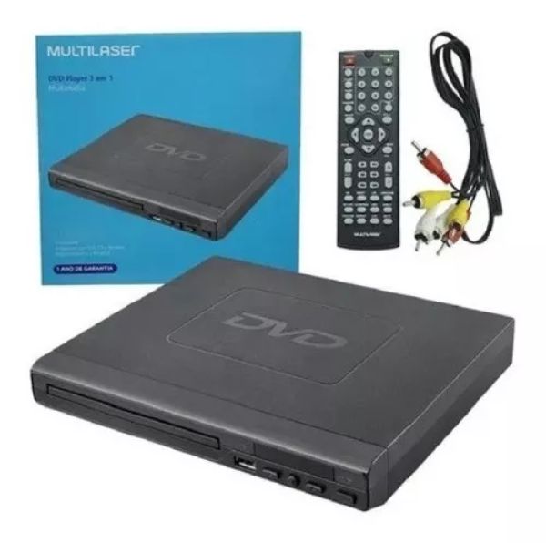 MULTILASER SP-391 DVD Player com entrada USB e RCA