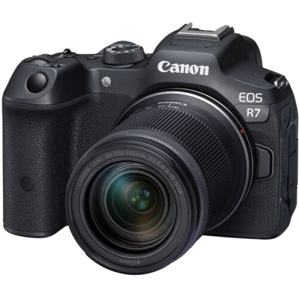 Máquina fotográfica de 32Mp Mirrorless com lente 18-150mm CANON EOS R7 