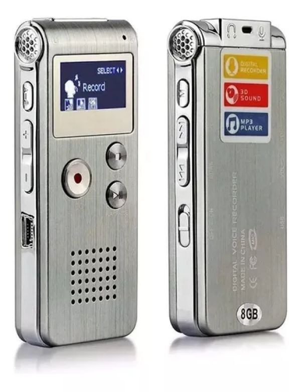 EVISTR L169 Gravador de voz digital com 8Gb USB e MP3 prata - foto 5