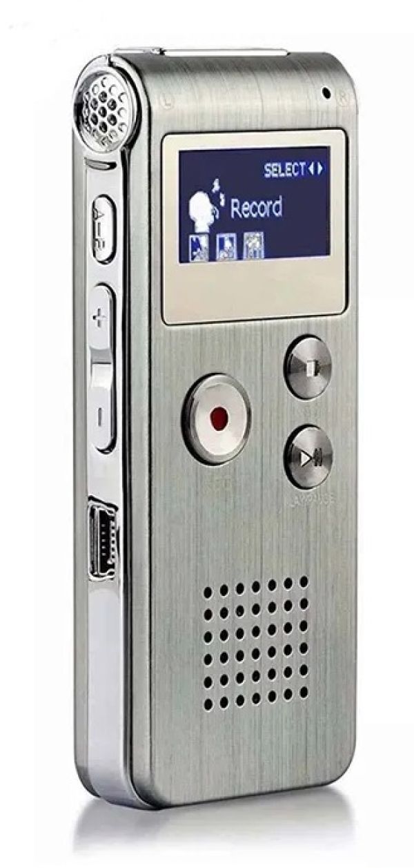 Gravador de voz digital com 8Gb USB e MP3 prata EVISTR L169