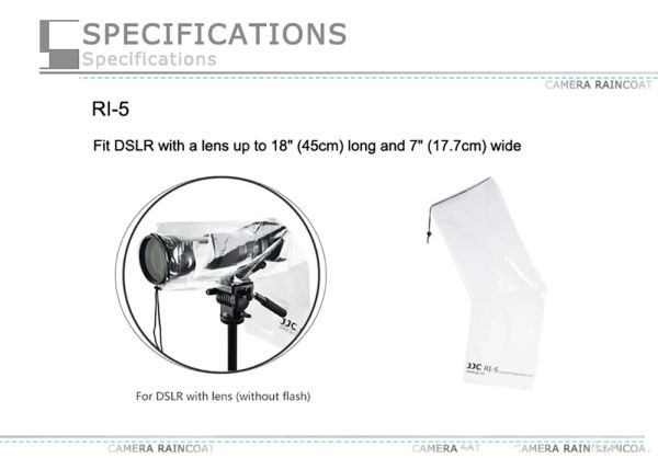 JJC RI-5 Capa de chuva para DSLR com lentes até 45cm - foto 4