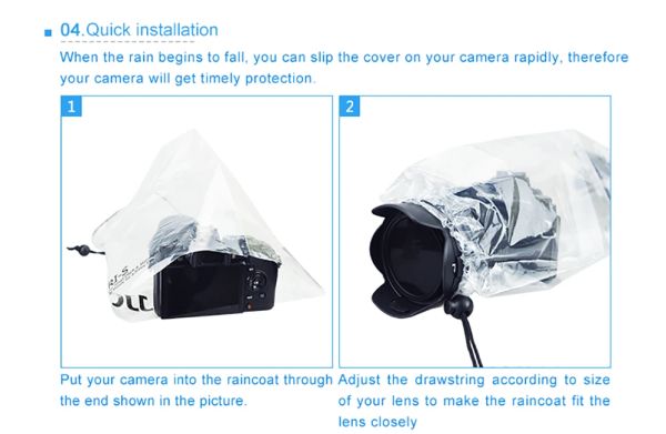 JJC RI-5 Capa de chuva para DSLR com lentes até 45cm - foto 8