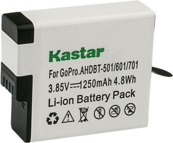 Bateria de alta capacidade para GoPro Hero 5/6/7  KASTAR AHDBT-501