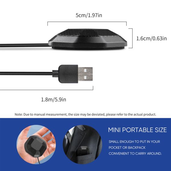 FOKEY FK-855 Microfone de mesa com cabo USB para conferência mute - foto 2