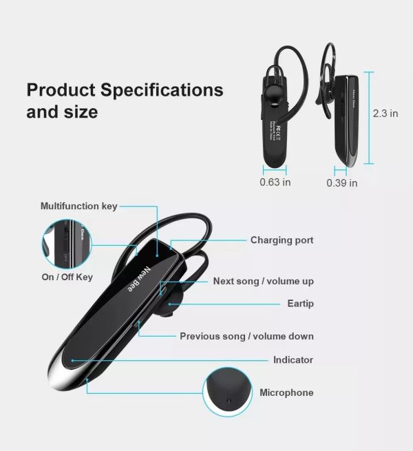 NEW BEE LC-B41 Fone de ouvido headset sem fio bluetooth - foto 9