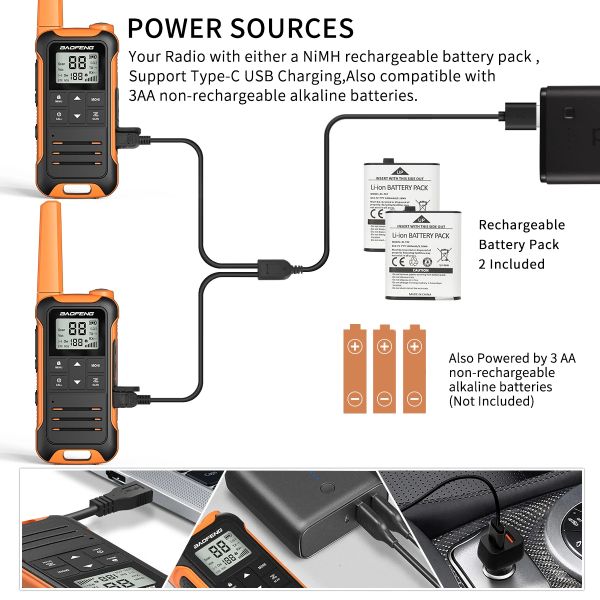 BAOFENG F22 Rádio walkie talkie intercom “4un” 22 canais - foto 5