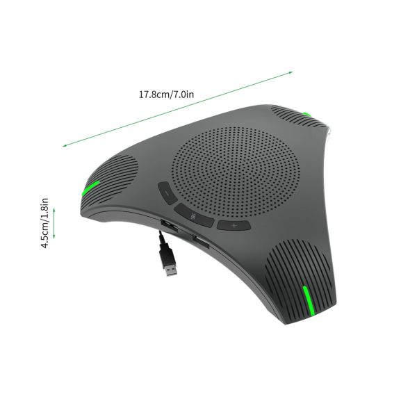 AIBECY AY-380 Microfone de mesa com cabo USB p/conferência viva voz  - foto 3