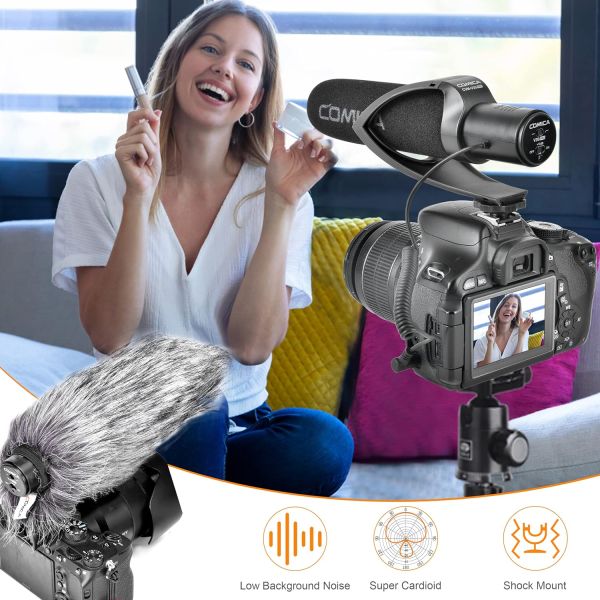 COMICA CVM-V30 PRO Microfone direcional com cabo P2 para filmadora/DSLR - foto 9