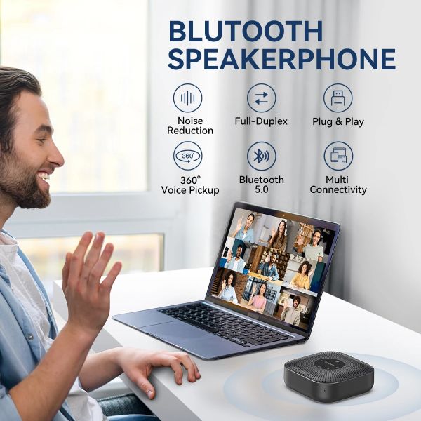 EMEET M0 PLUS Microfone de mesa com bluetooth p/conferência viva voz - foto 3