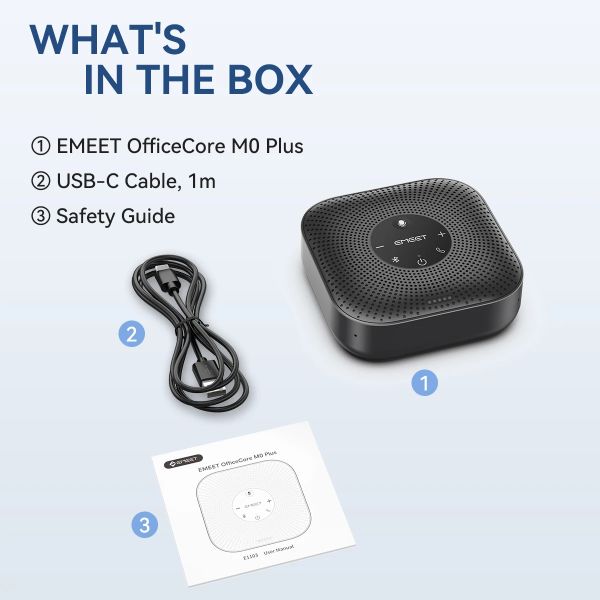 EMEET M0 PLUS Microfone de mesa com bluetooth p/conferência viva voz - foto 12