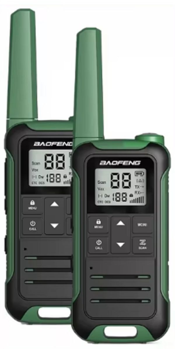 BAOFENG F22-VD Rádio walkie talkie intercom “par” 22 canais verde