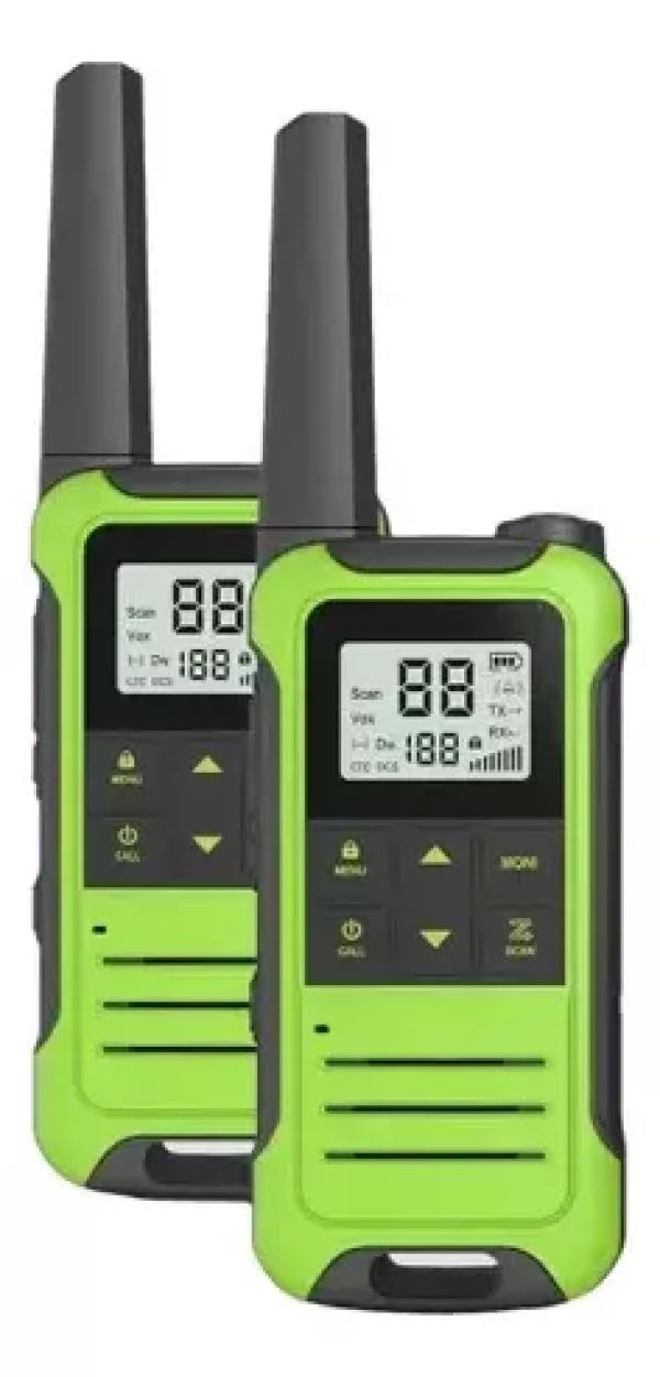 Rádio walkie talkie intercom “par” 22 canais verde limão BAOFENG F22-VL