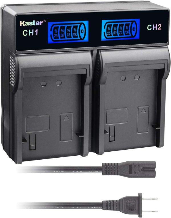 Carregador de bateria duplo digital para Canon BP-A30/60 KASTAR CB-BPA30