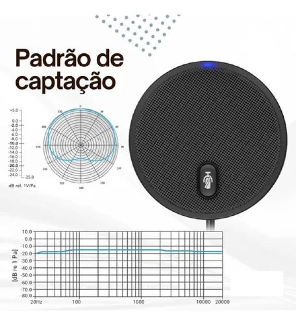 UNIVERSAL UM02 Microfone de mesa com cabo USB para conferência  - foto 5