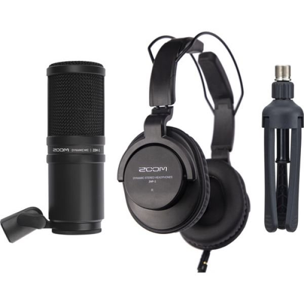Kit Microfone para Podcast  com acessórios ZOOM ZDM-1