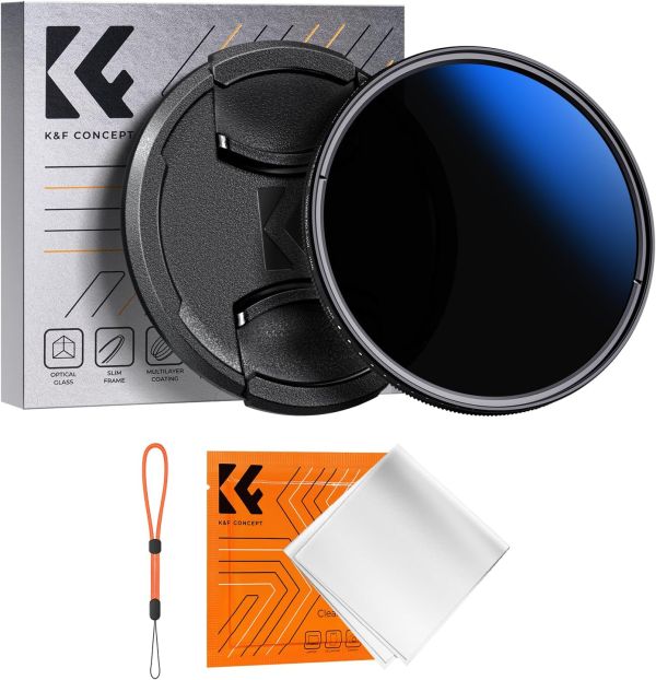 Filtro ND variável ND2-ND400 1-9 stops de 52mm K&F CONCEPT ND2-ND400/52