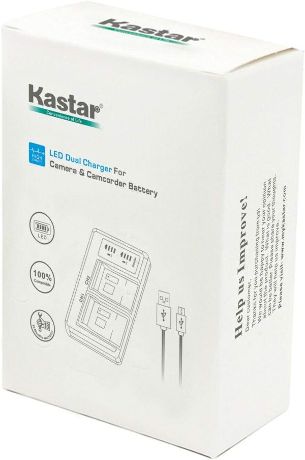 KASTAR CB-VBT380 Carregador de bateria duplo digital para Panasonic - foto 4