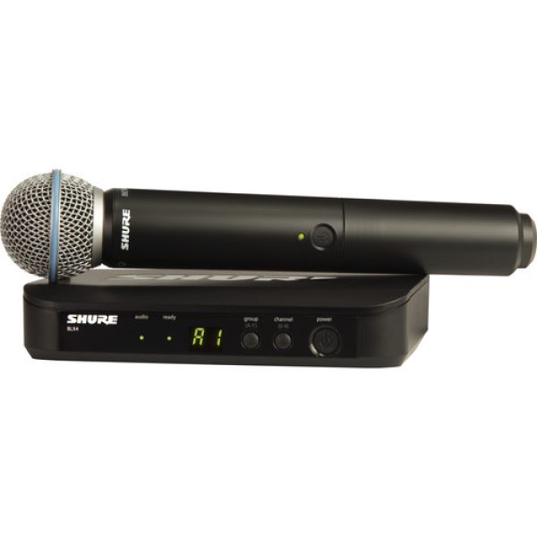 Sistema de microfone de entrevista sem fio SHURE BLX24/B58