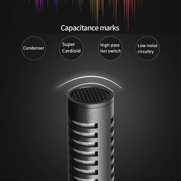 UNIVERSAL DR-28K Microfone direcional com cabo XLR para filmadora e DSLR - foto 10