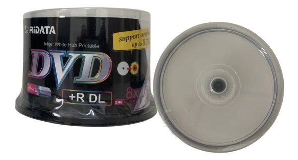 RIDATA DVD+R 8.5GB Mídia DVD+R 8.5Gb de 8x printable dual layer - 50un - foto 2