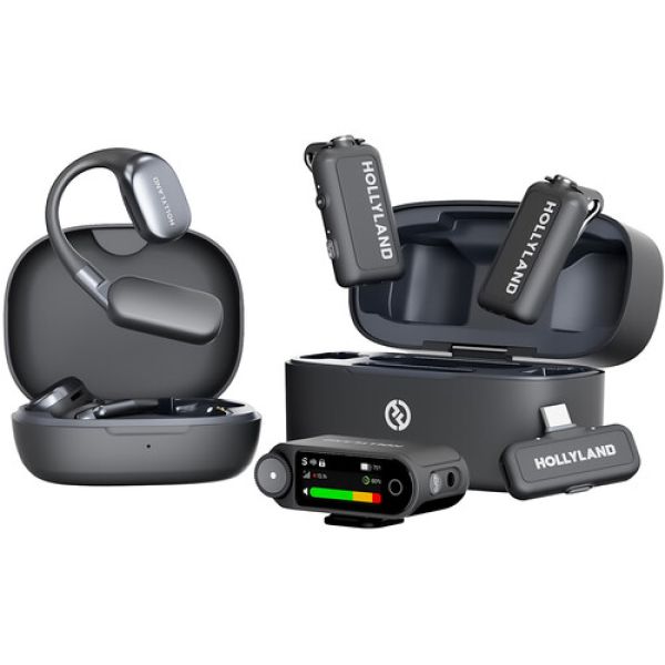 HOLLYLAND LARK MAX 2UC Microfone de lapela sem fio 2 pessoas Ultimate Combo