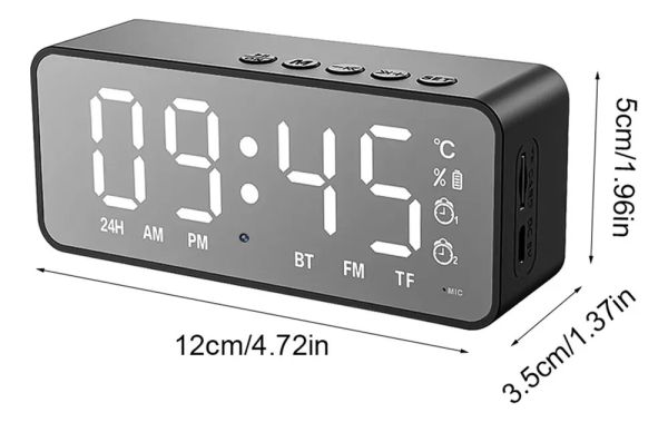 UNIVERSAL G-50 Relógio digital de mesa bluetooth rádio FM cartão MicroSD - foto 2