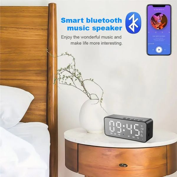 UNIVERSAL G-50 Relógio digital de mesa bluetooth rádio FM cartão MicroSD - foto 3