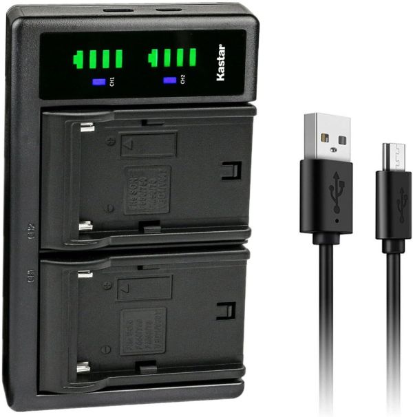 Carregador de Bateria digital duplo para Sony KASTAR CB-NPF970D