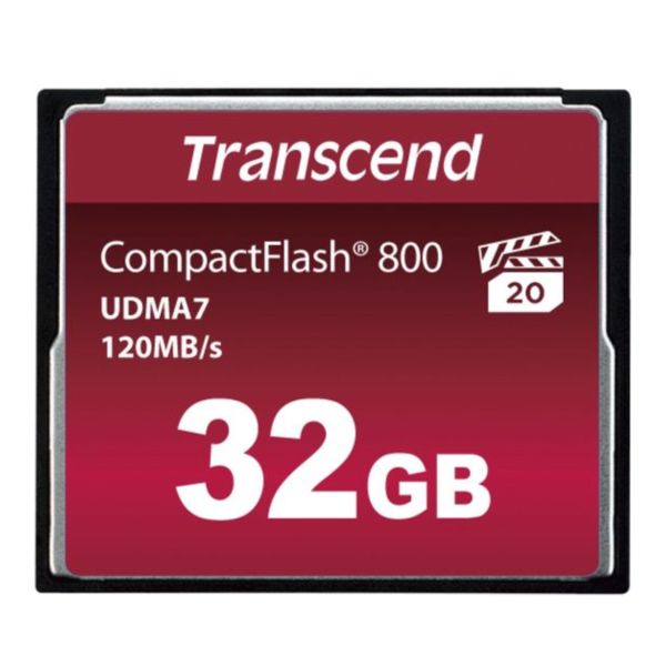 Cartão compactflash UDMA7 120Mb/s TRANSCEND CF 800X 32GB