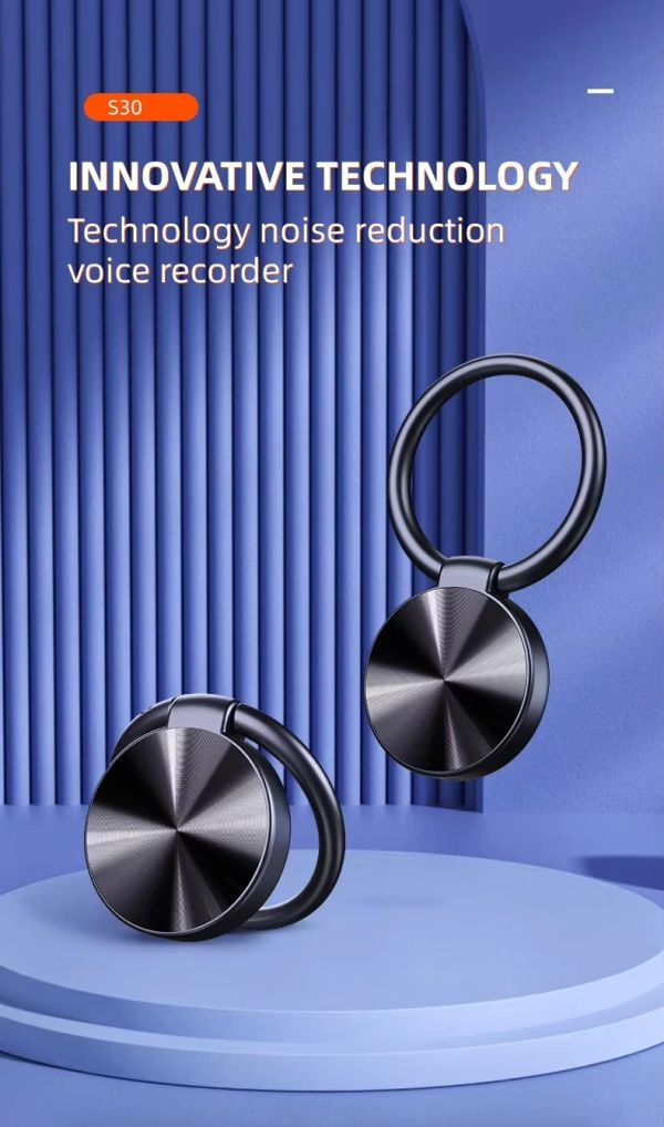 HNSAT ESP-S30 Gravador de voz 8Gb oculto em chaveiro redondo - foto 2