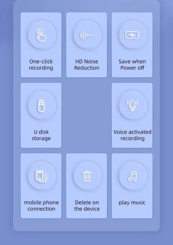 HNSAT ESP-S30 Gravador de voz 8Gb oculto em chaveiro redondo - foto 3