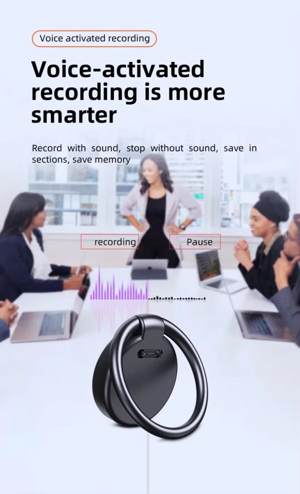 HNSAT ESP-S30 Gravador de voz 8Gb oculto em chaveiro redondo - foto 9