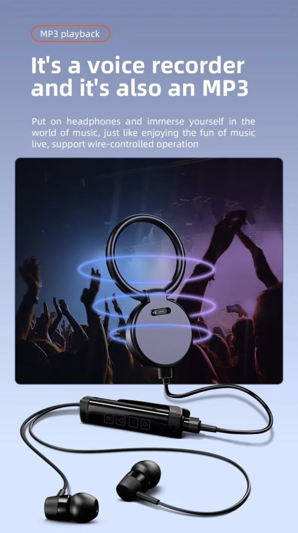 HNSAT ESP-S30 Gravador de voz 8Gb oculto em chaveiro redondo - foto 11