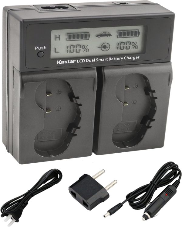 KASTAR CB-EL18 Carregador de bateria duplo digital para Nikon EN-EL18 